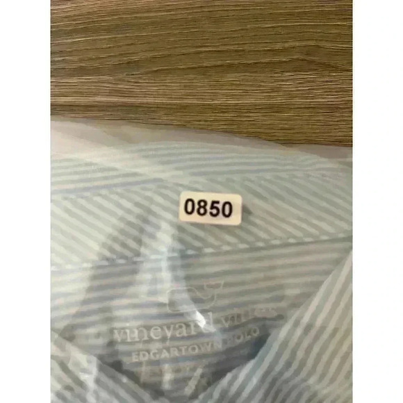 Vineyard Vines Edgartown Performance Polo Men's XXL Striped Blue Stretch - Picture 12 of 12